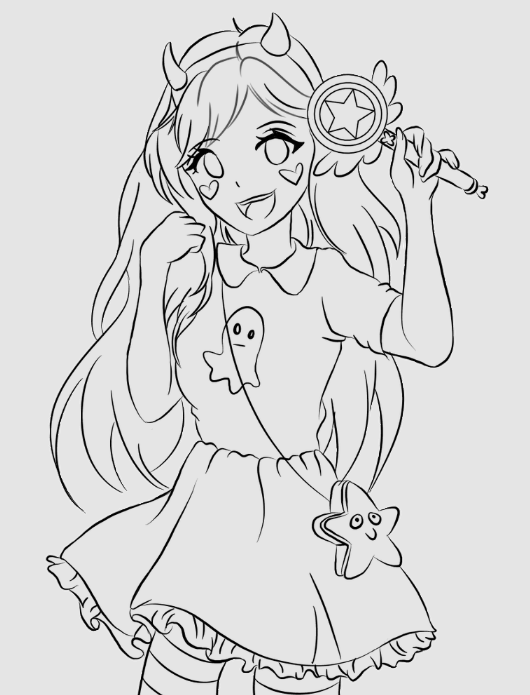 Star butterfly outline by pinku