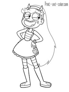 Star butterfly coloring pages coloring pictures star vs the forces of evil