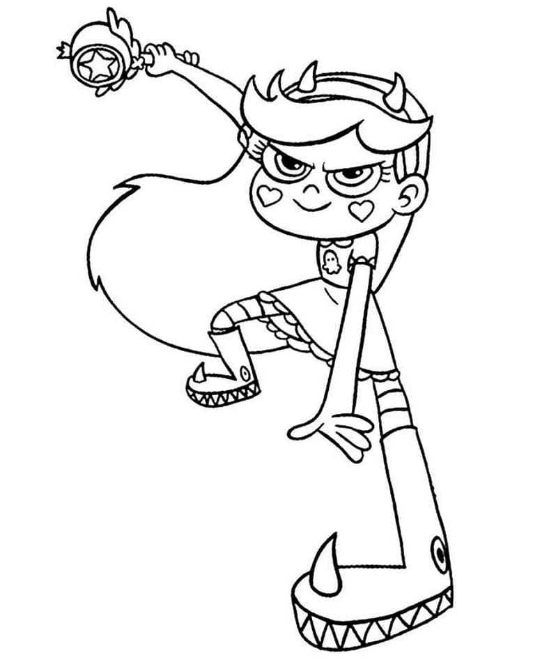 Star vs the forces of evil coloring pages printable for free download