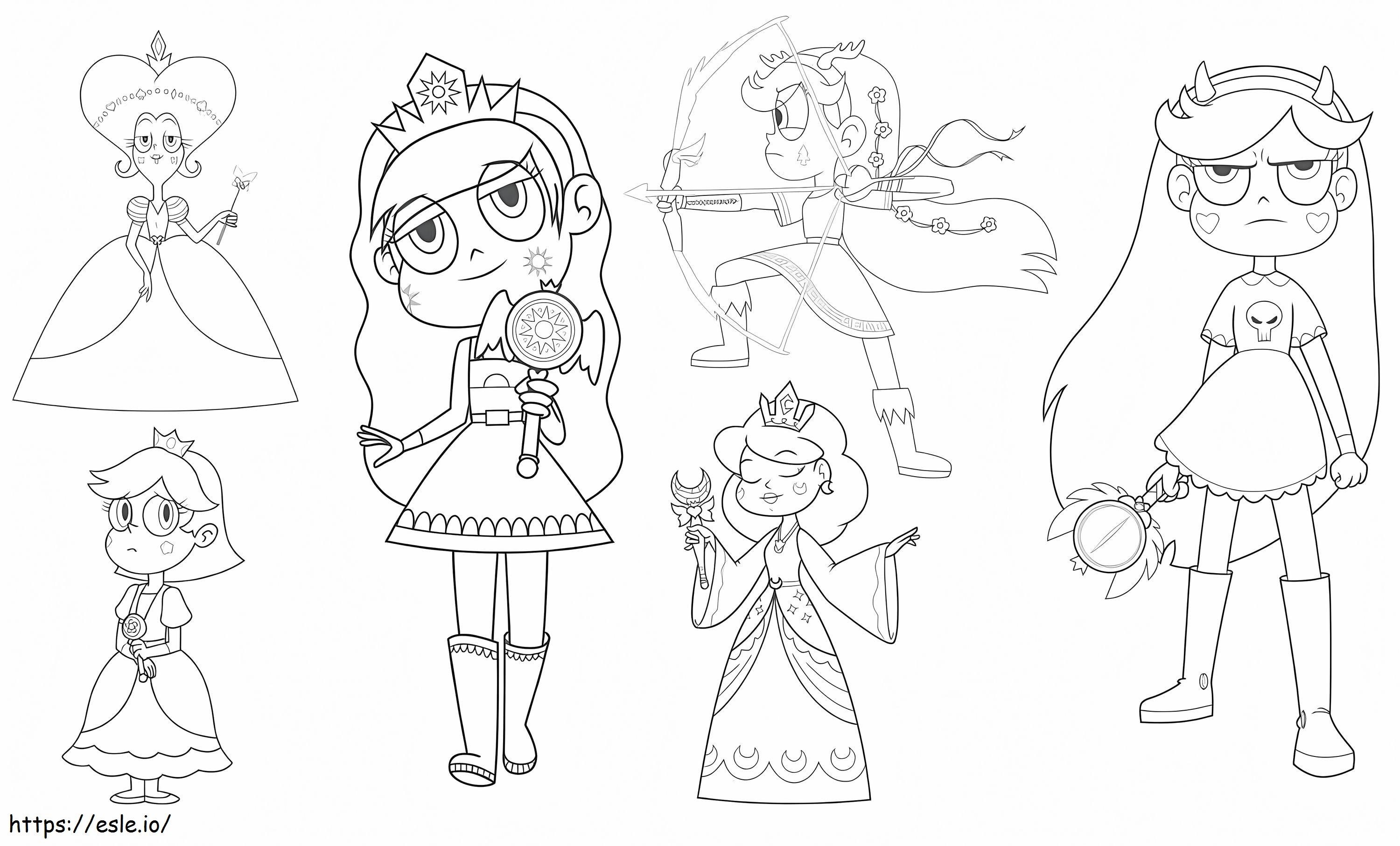 Star vs the forces of evil coloring page