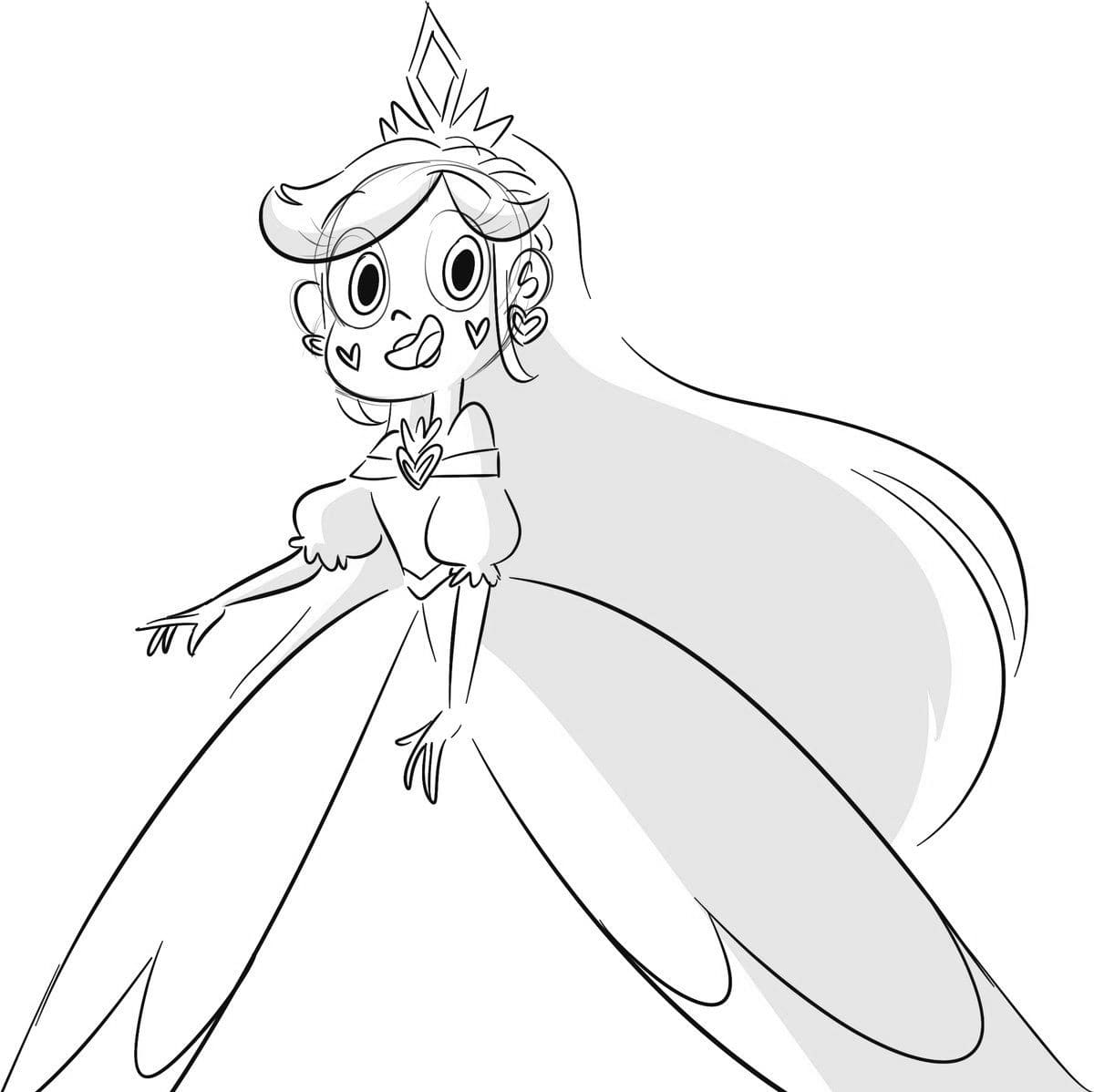 Star vs the forces of evil coloring pages print the princess