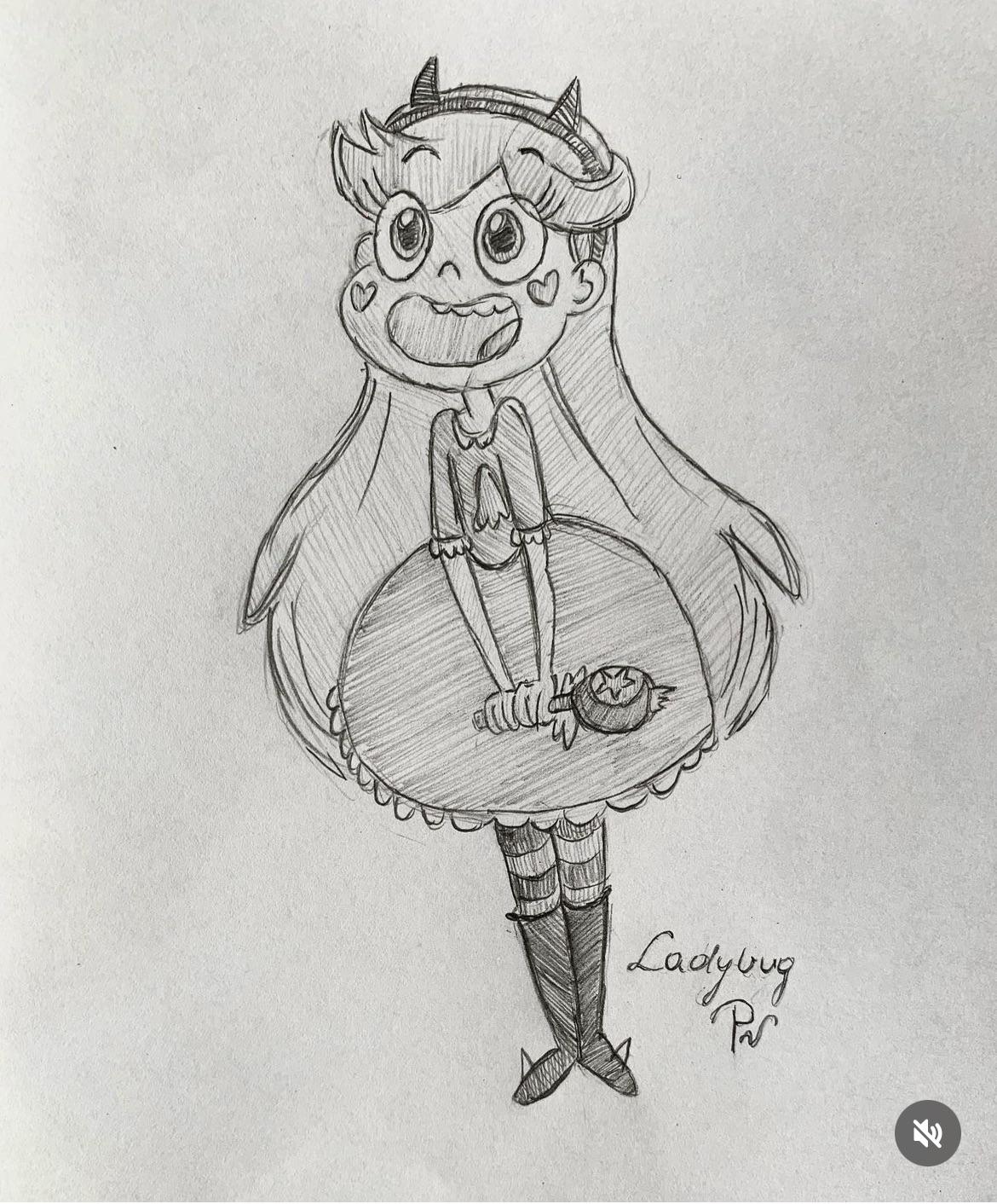 Hand drawn star butterfly rstarvstheforcesofevil