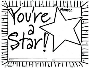 Youre a star free printable blank certificates trick words blank certificate student certificates