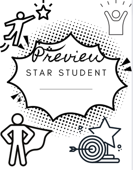 Star student coloring page and certificate by colorworks tpt