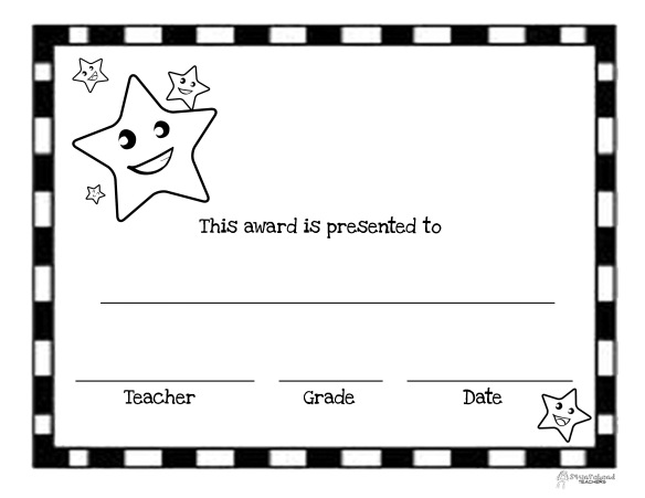 Free printable star student certificates