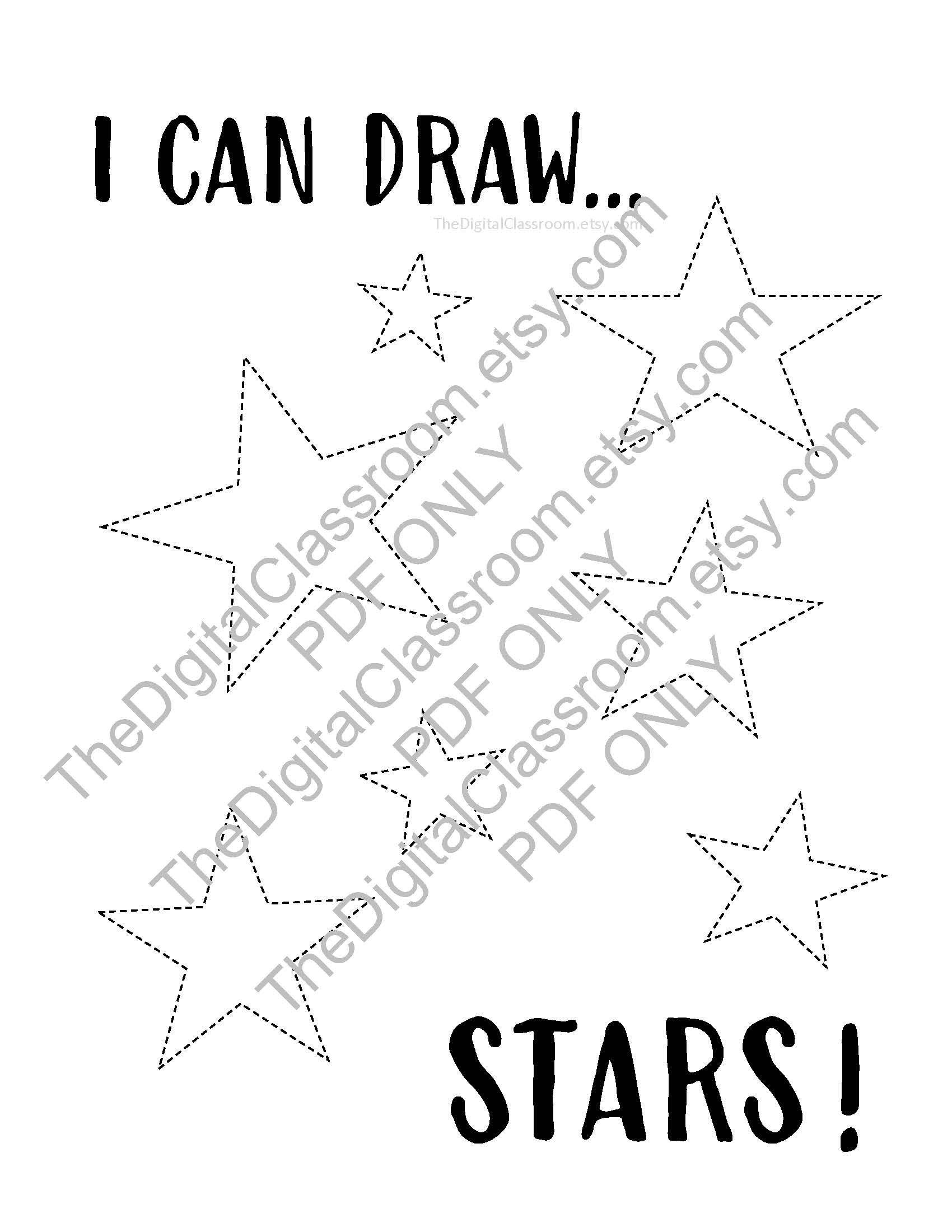 I can draw shapes bundle tracing coloring pages preschool early childhood