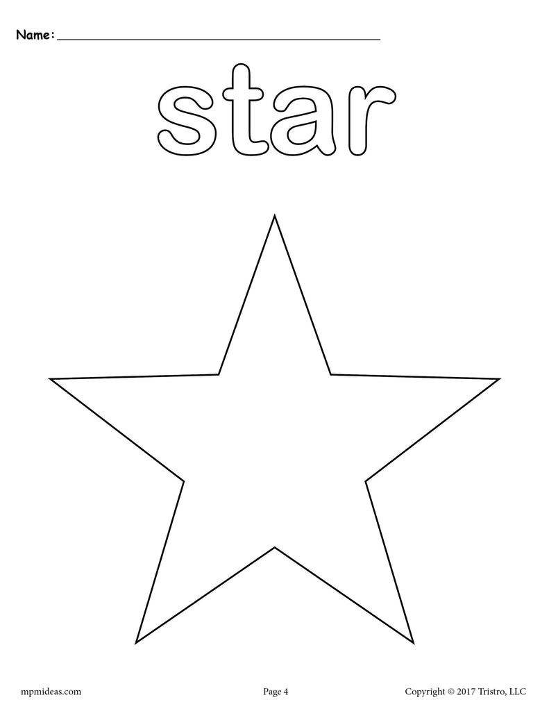 Star coloring page