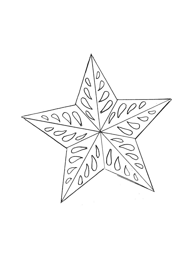 Decorated star coloring page