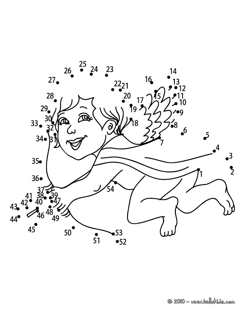 Flying cupid coloring pages