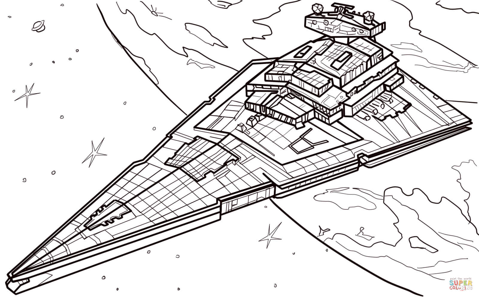 Star destroyer coloring page free printable coloring pages