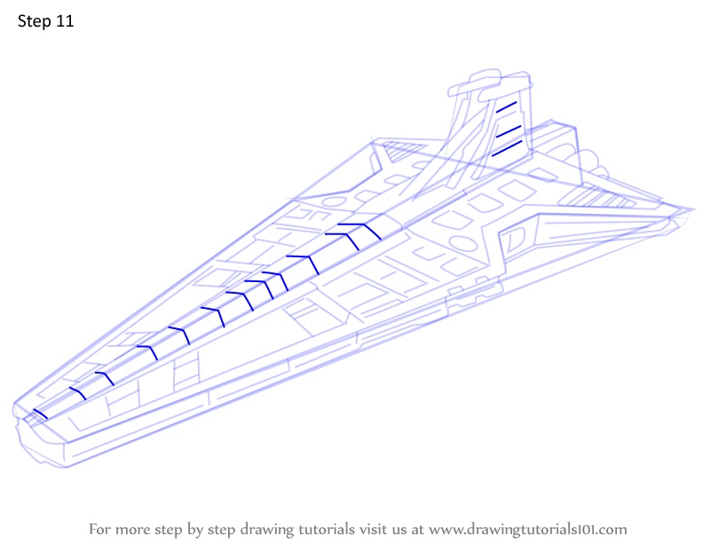 How to draw venator class star destroyer from star wars star wars step by step