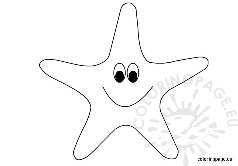 Starfish coloring page for kids coloring page