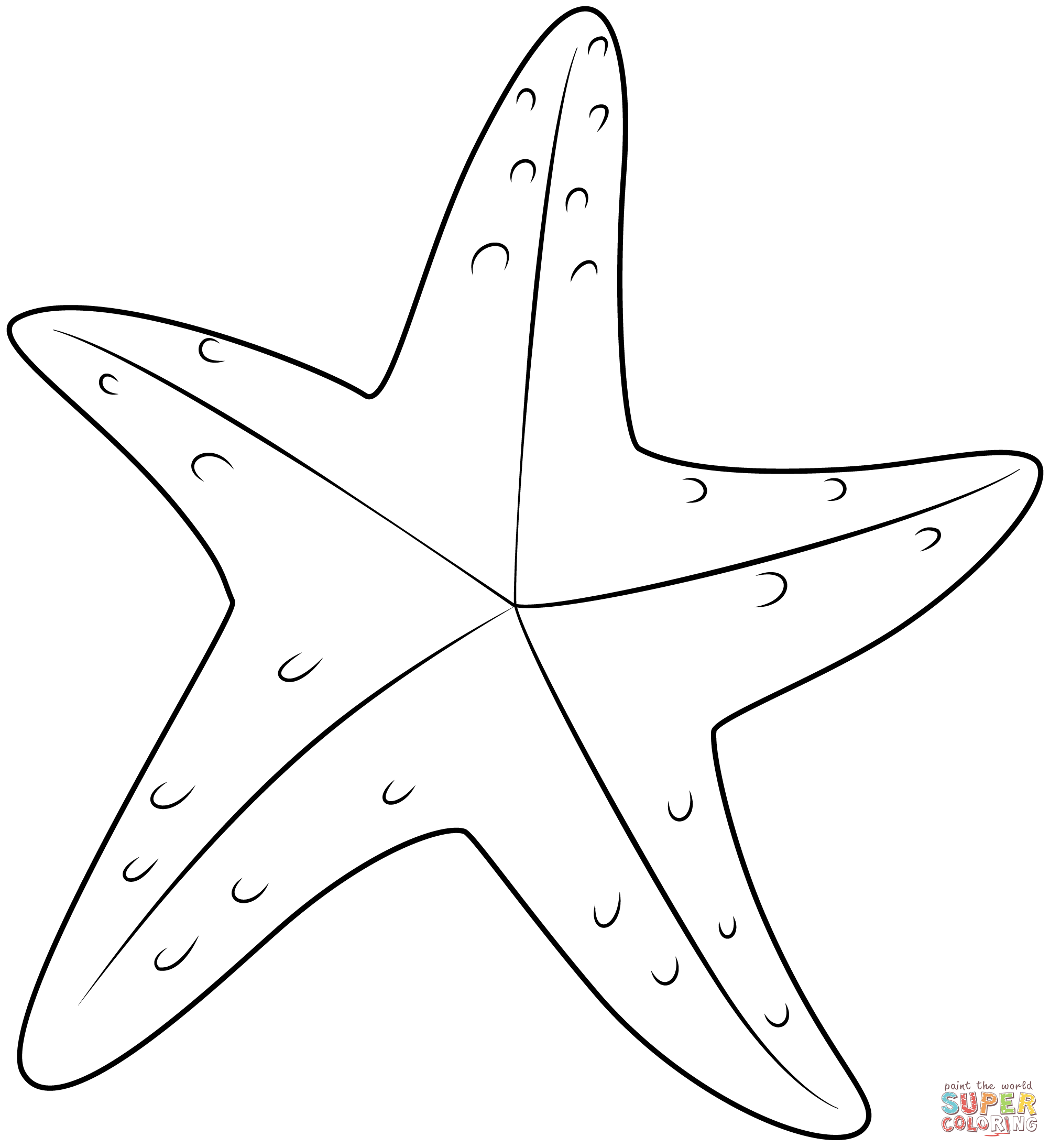 Starfish coloring page free printable coloring pages