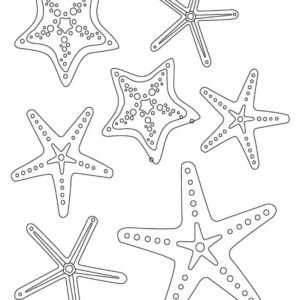 Starfish coloring pages printable for free download