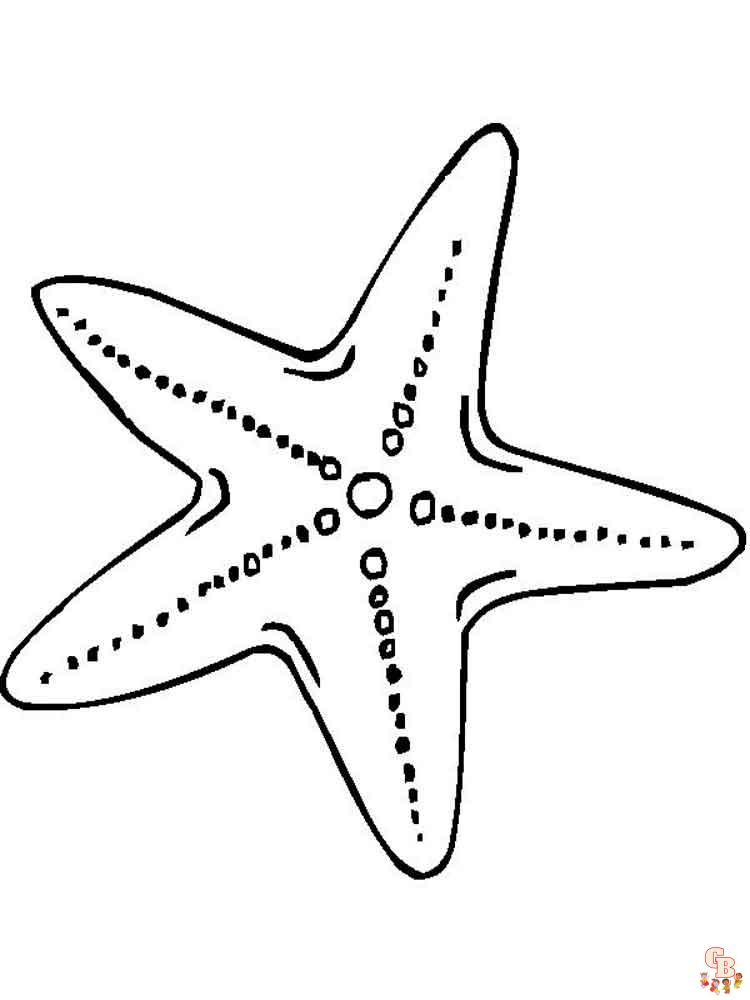 Starfish coloring pages free printable