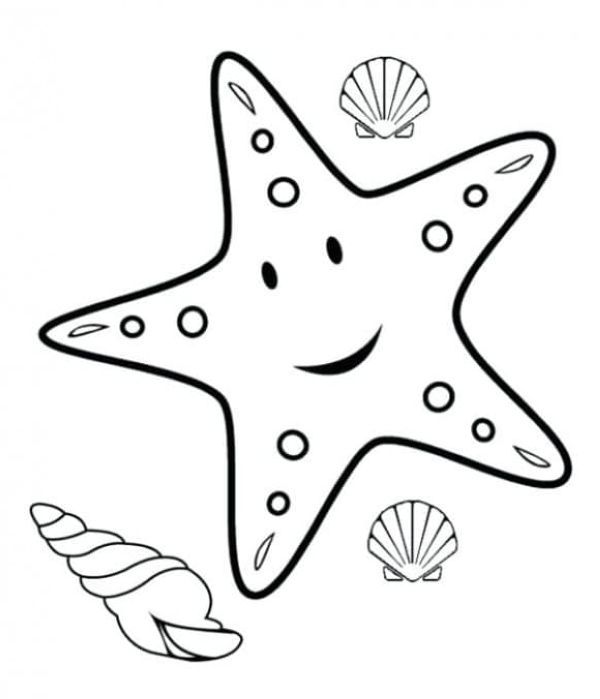 Starfish coloring pages pdf printable