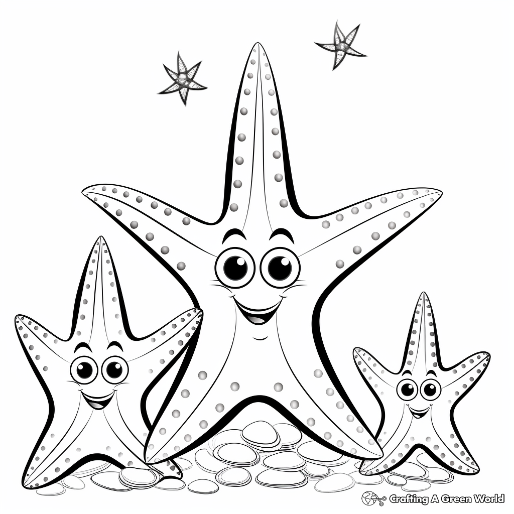 Starfish coloring pages