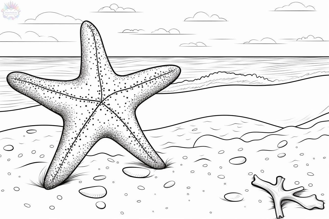 Starfish coloring pages