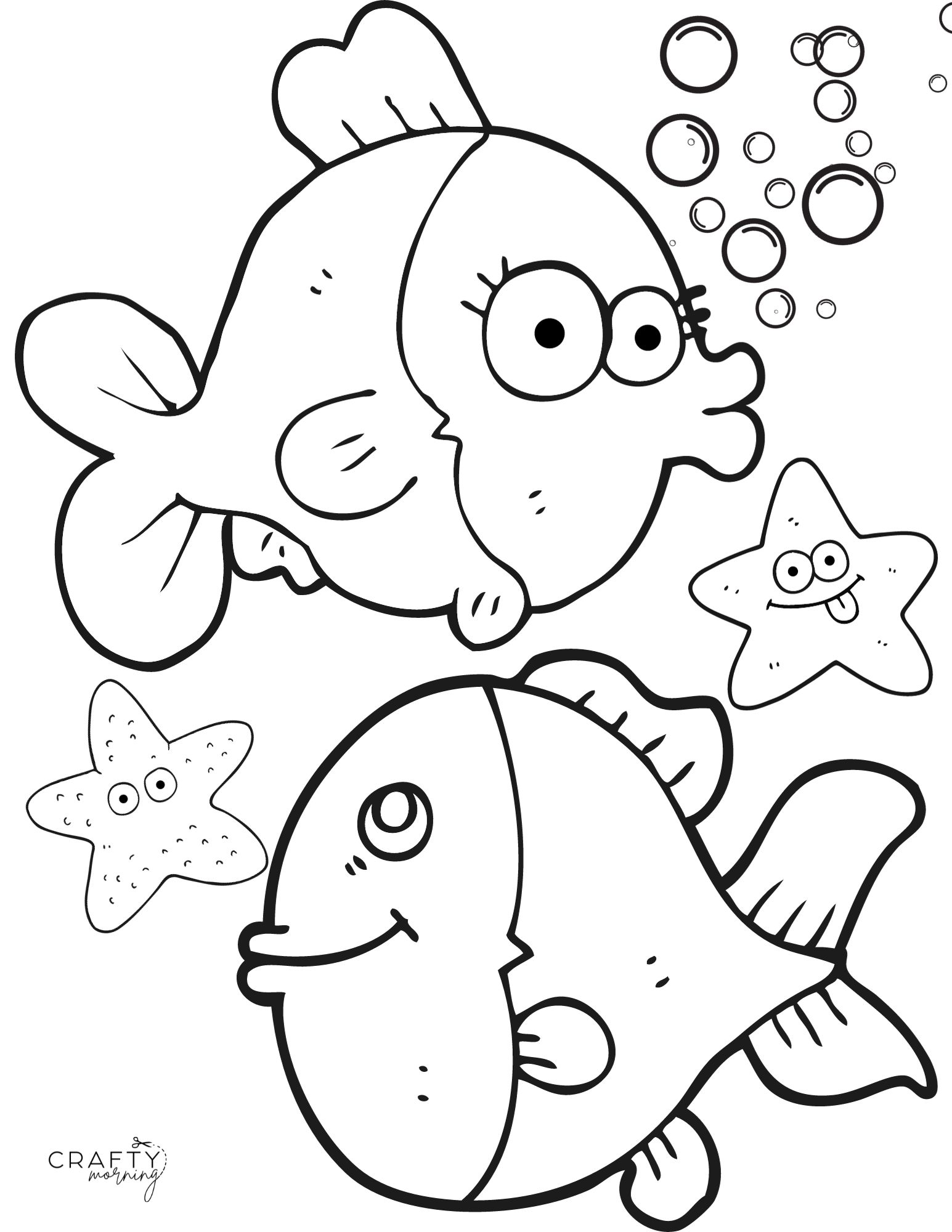 Printable fish coloring pages