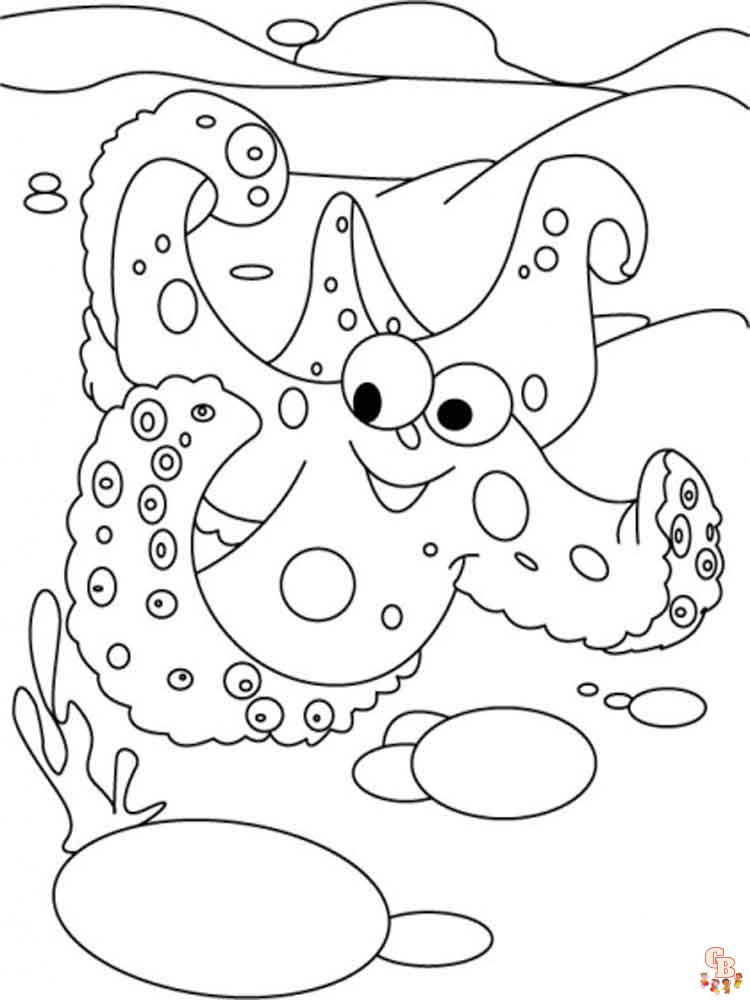 Starfish coloring pages free printable