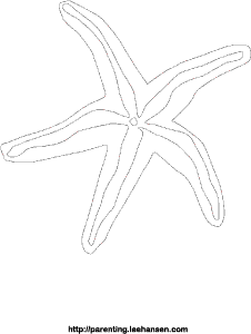 Star fish coloring sheet