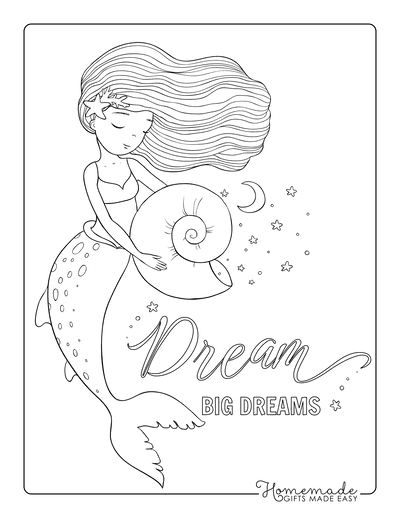 Free printable mermaid coloring pages