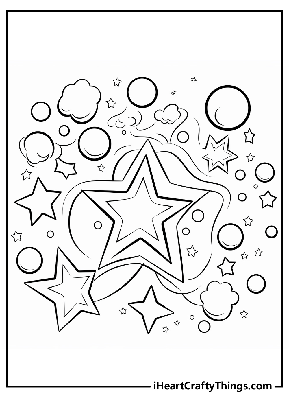 Star coloring pages free printables