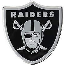 Fanmats las vegas raiders heavy duty aluminum embossed color emblem auto emblem decal sports fan automotive accessories sports outdoors