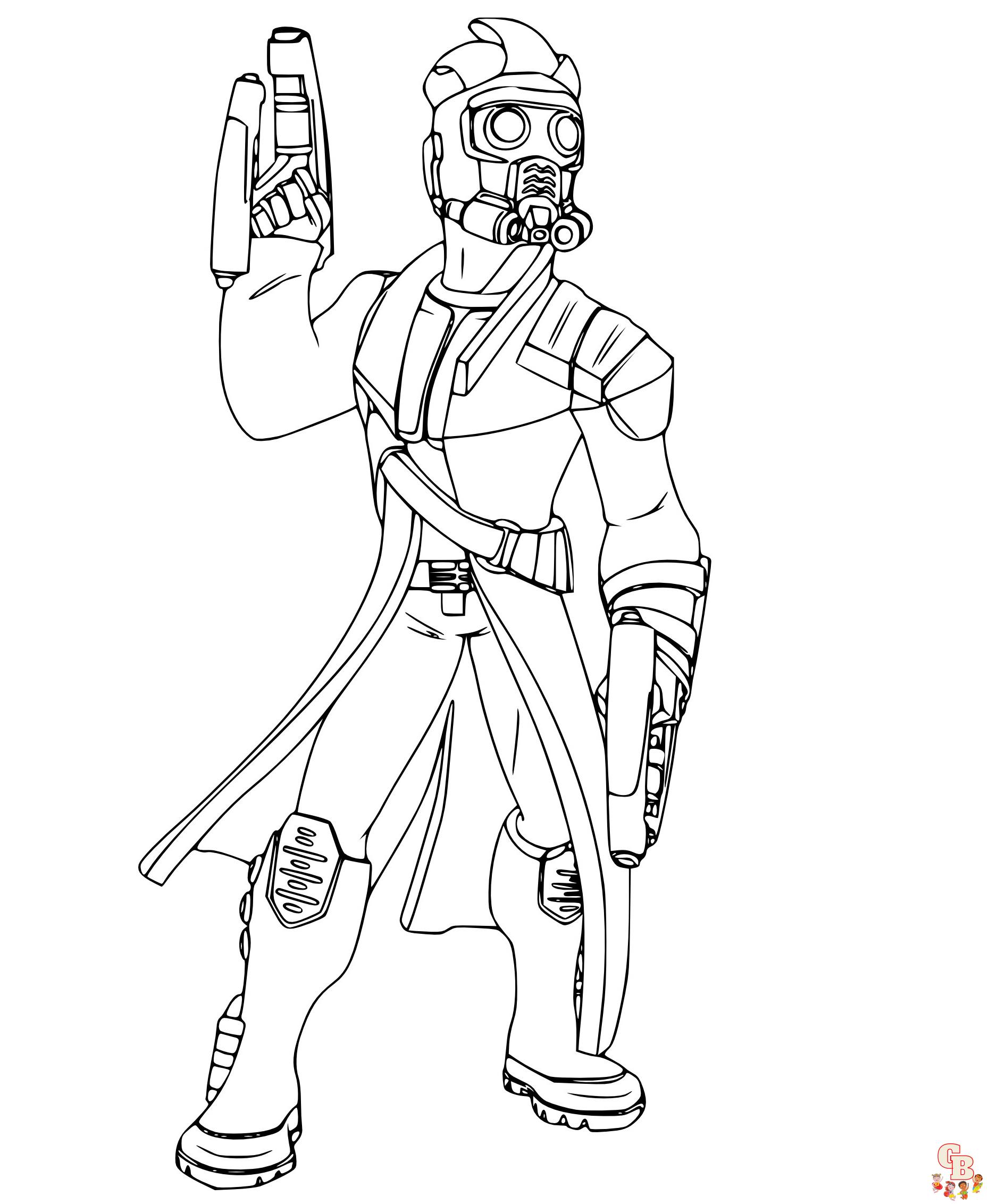 Explore the galaxy with printable star lord coloring pages