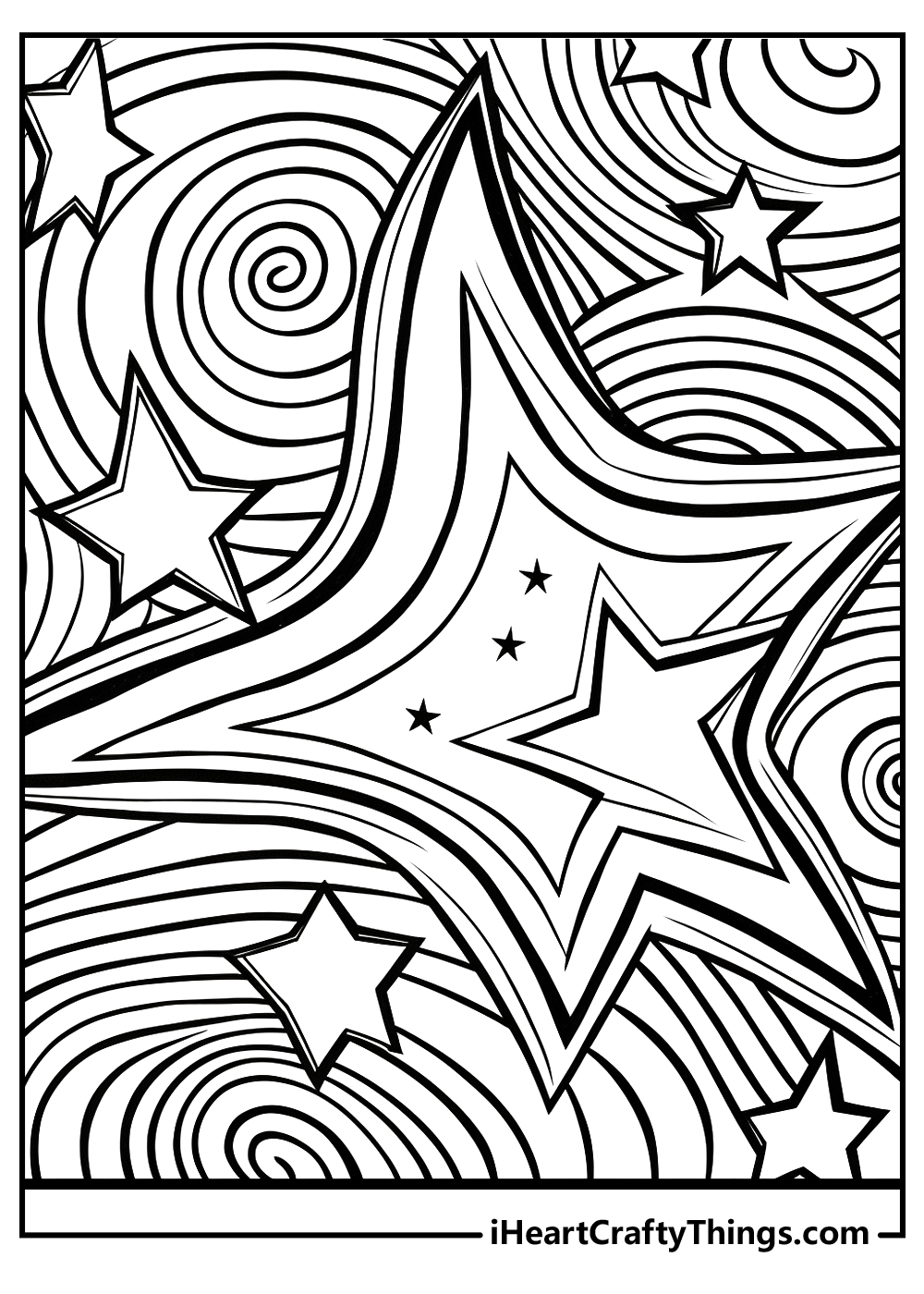 Star coloring pages free printables