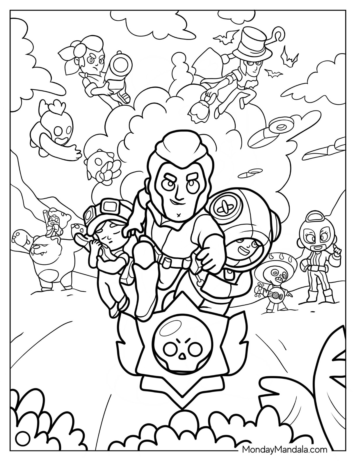 Brawl stars coloring pages free pdf printables