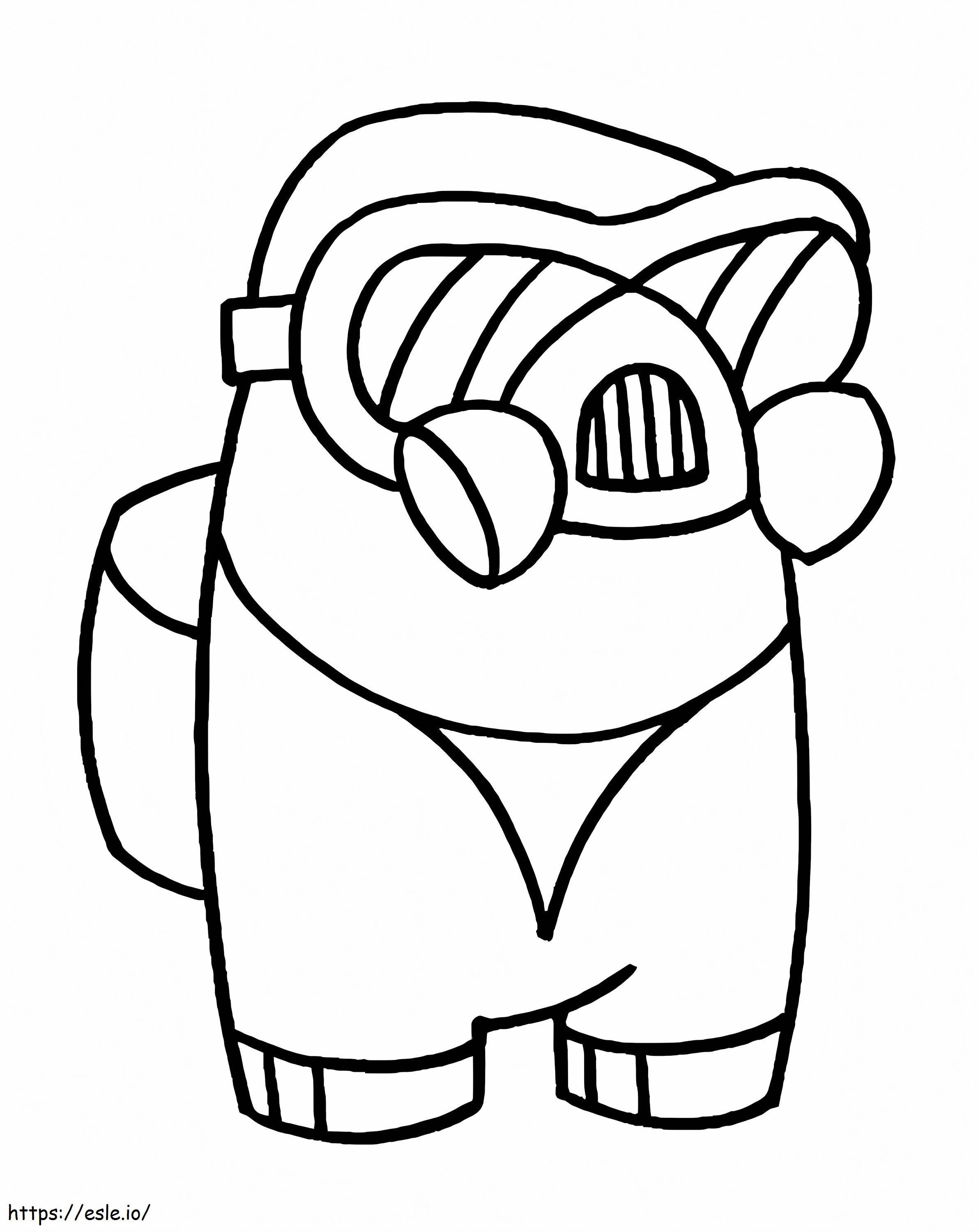 Astronaut with gas mask coloring page