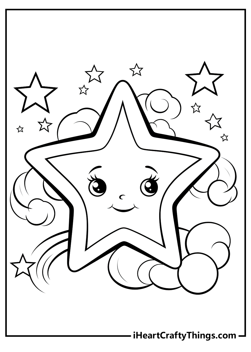 Star coloring pages free printables