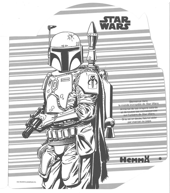 Star wars activity and coloring book with boba fett mask