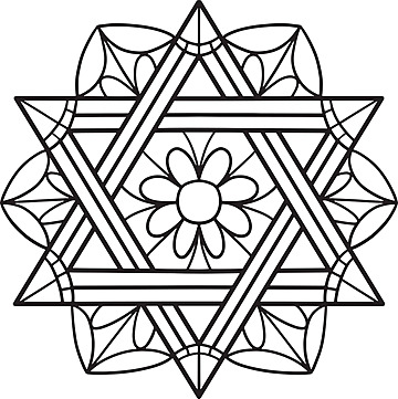 Hanukkah star of david isolated coloring page line vector drawing vector star drawing wing drawing ring drawing png and vector with transparent background for free download
