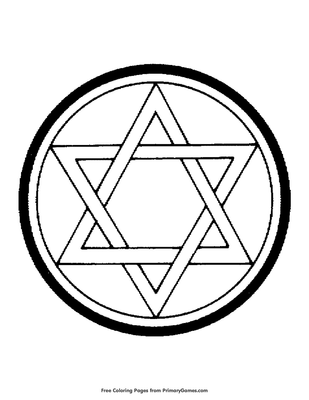 Star of david coloring page â free printable pdf from