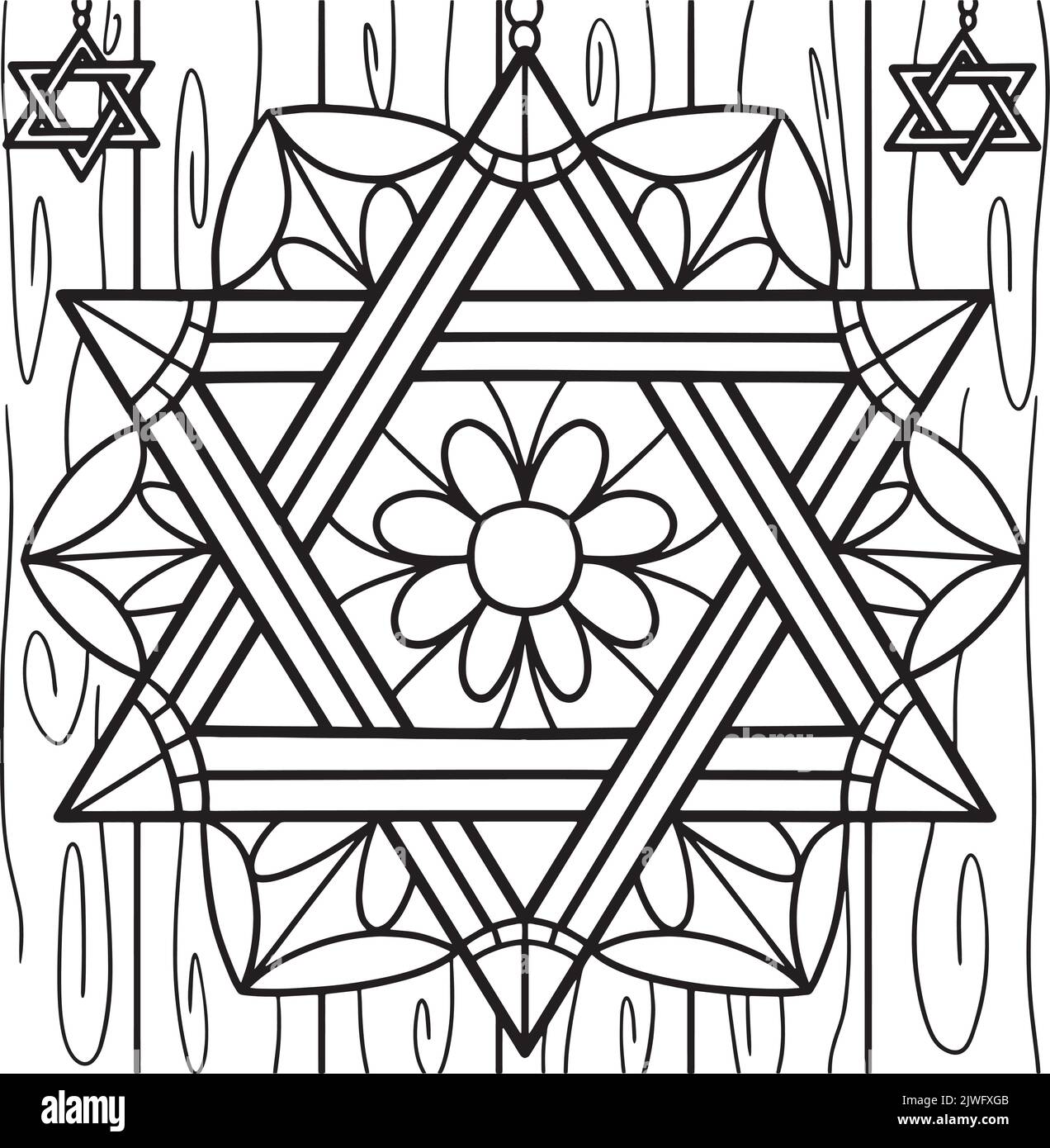 Star of david black and white stock photos images