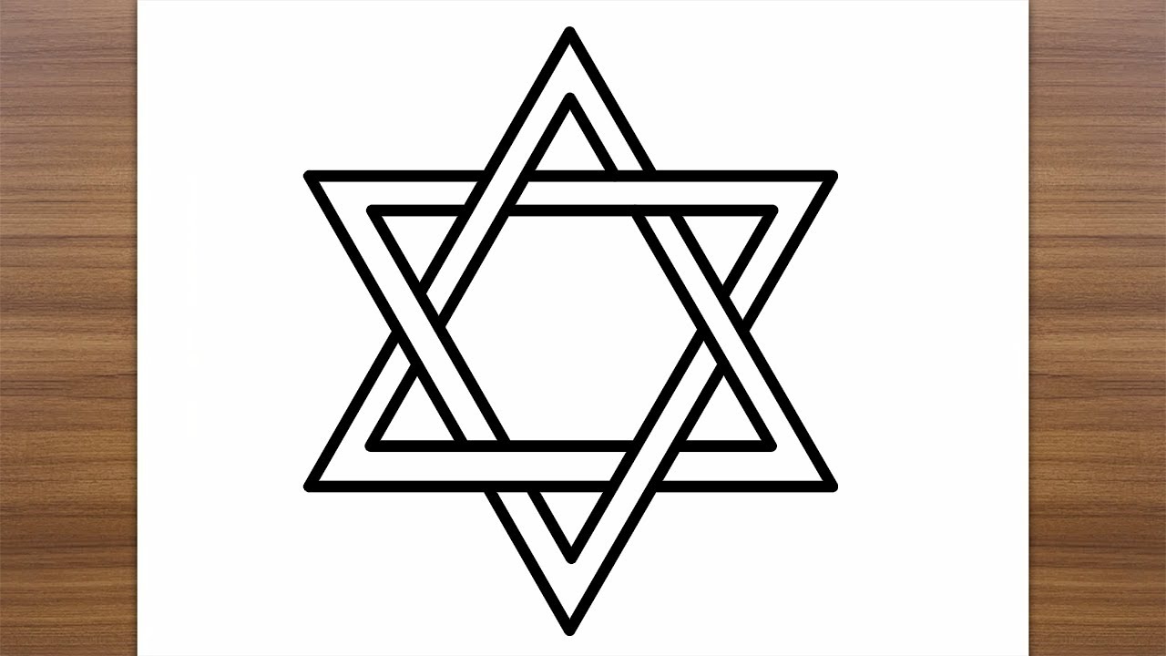 How to draw star of david easy learn to draw coloring pages