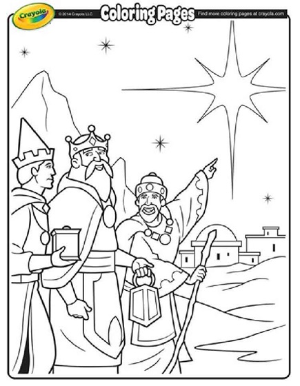 Three kings coloring page