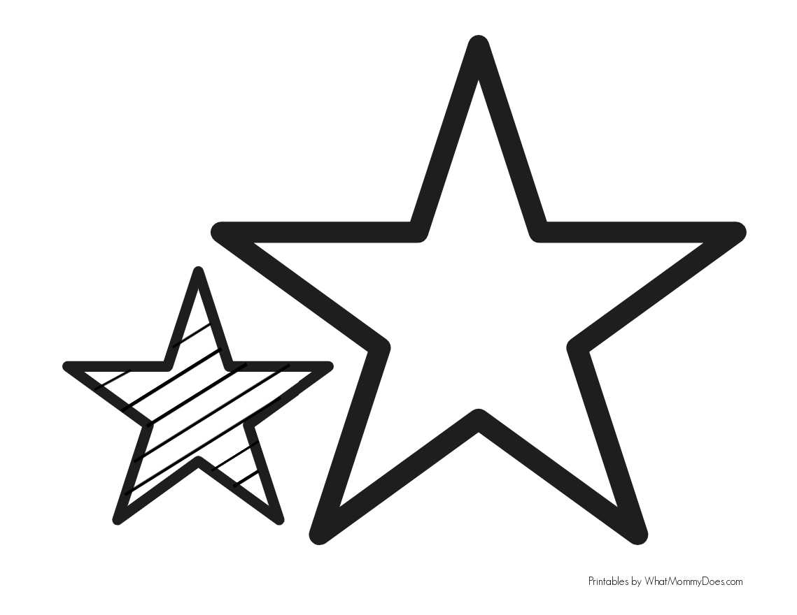 Simple star coloring pages for kids so cute