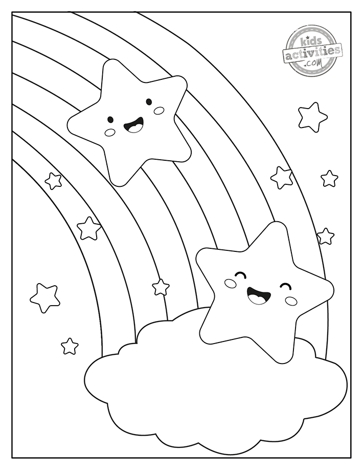 Bright happy star coloring pages for kids kids activities blog