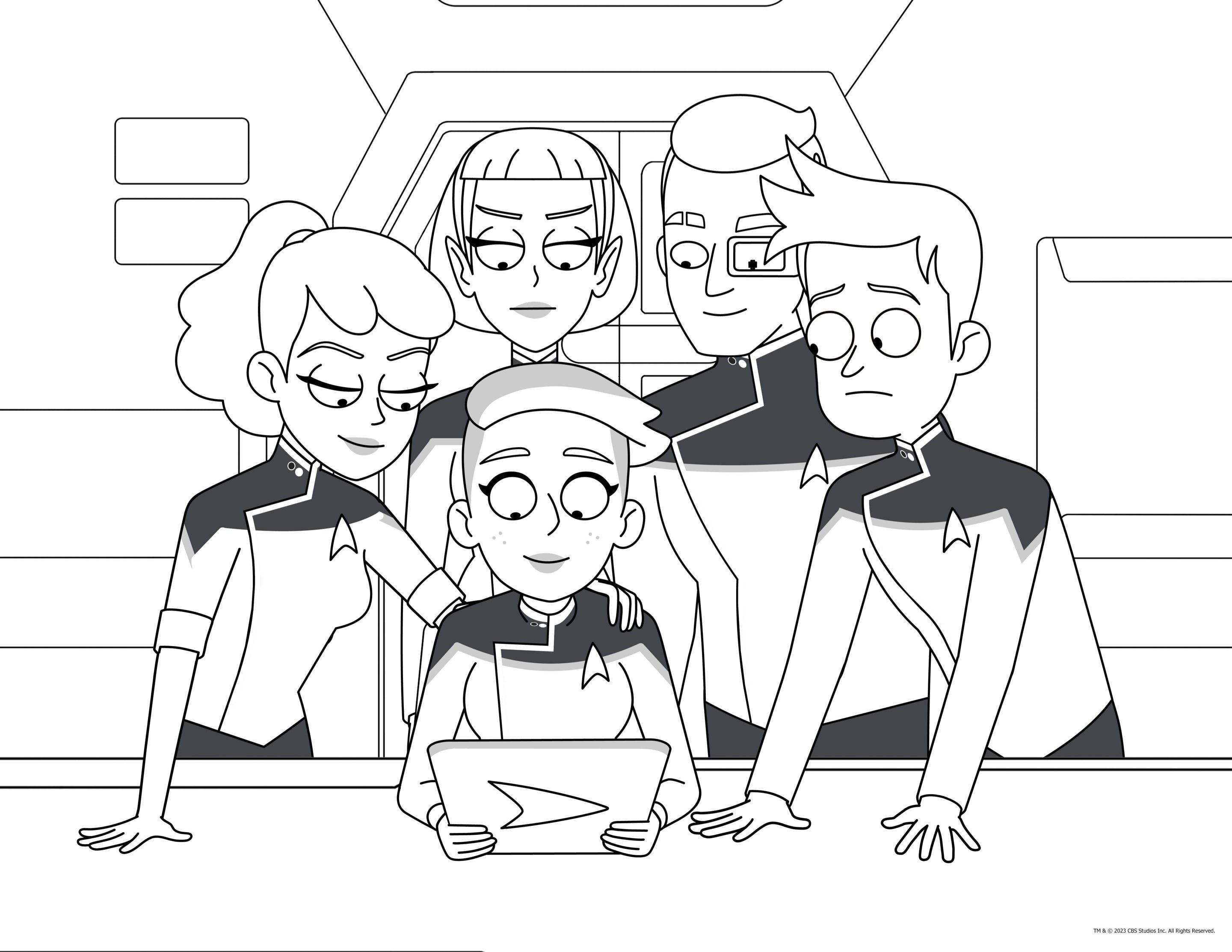 The official star trek lower decks coloring pages star trek