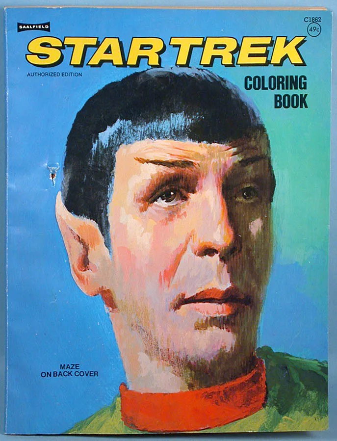 Star trek coloring book mr spock kirk uhura uss enterprise spaceship