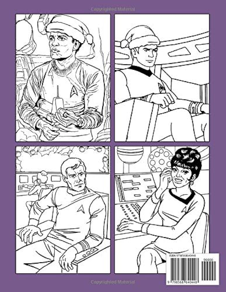 Star trek christmas coloring book star trek christmas adult coloring books for women and men with newest unofficial images gardner zakariya books