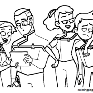 Star trek lower decks coloring pages printable for free download