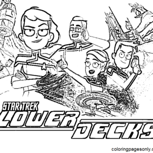 Star trek lower decks coloring pages printable for free download