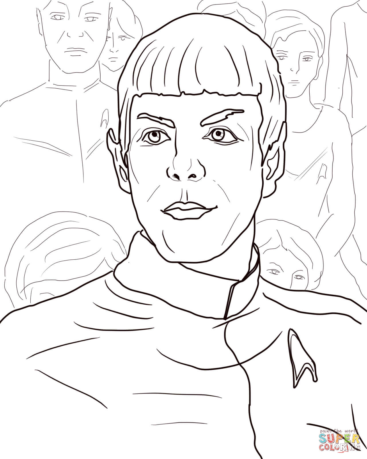 Spock from star trek into darkness coloring page free printable coloring pages