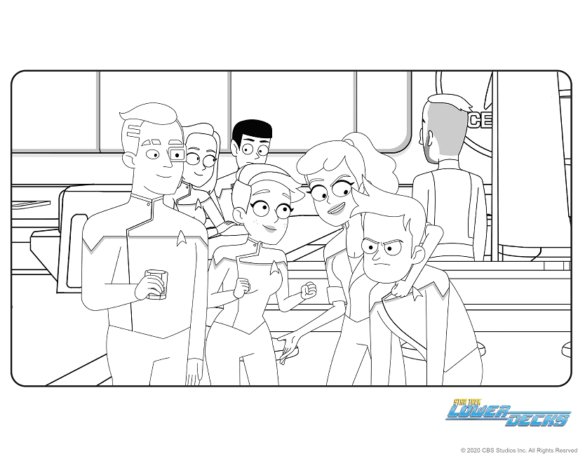 Star trek lower decks coloring pages printable for free download