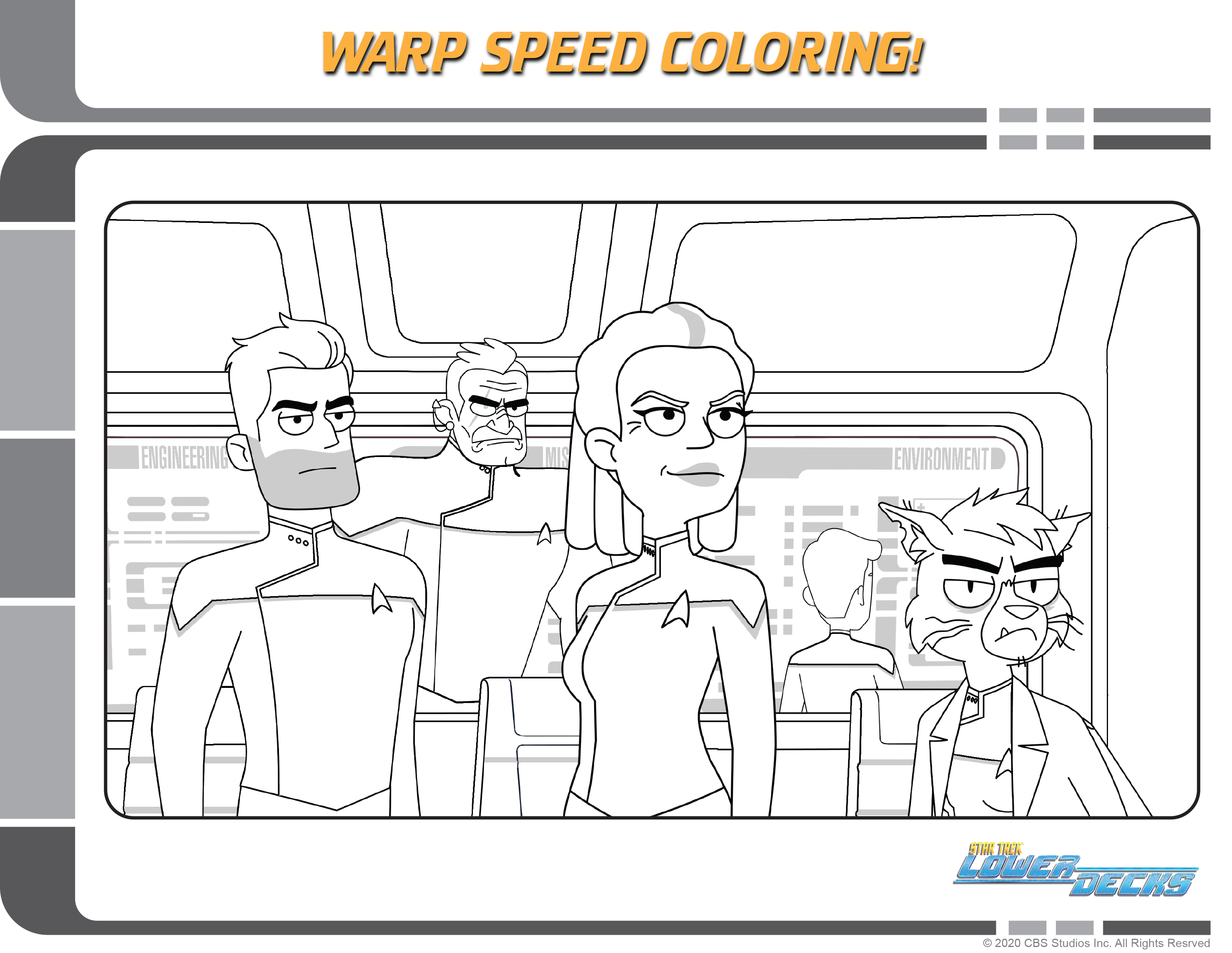 Lower decks coloring book pages