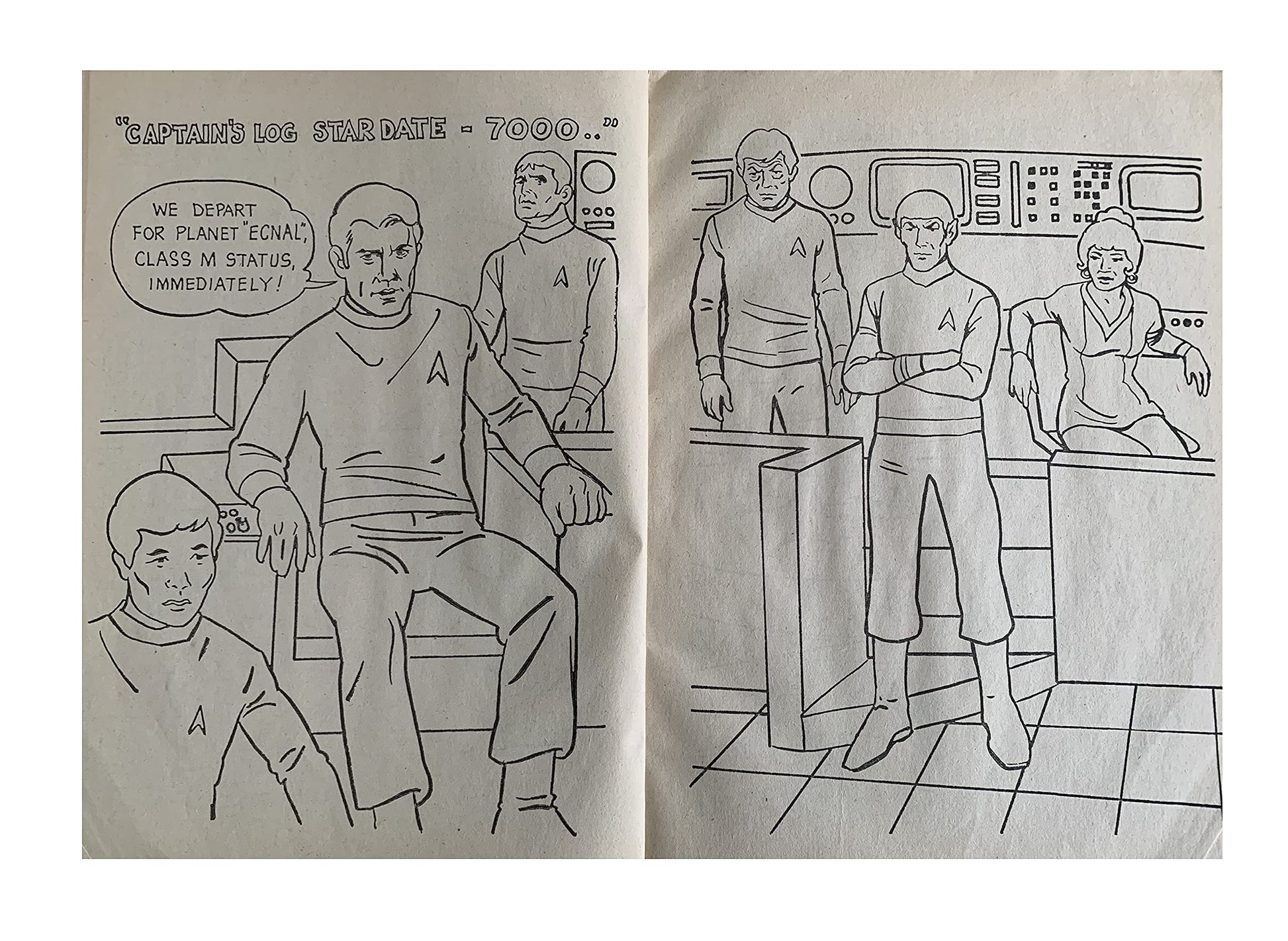 Vintage star trek planet ecnals dilema coloring book â midas touch toys games and collectables